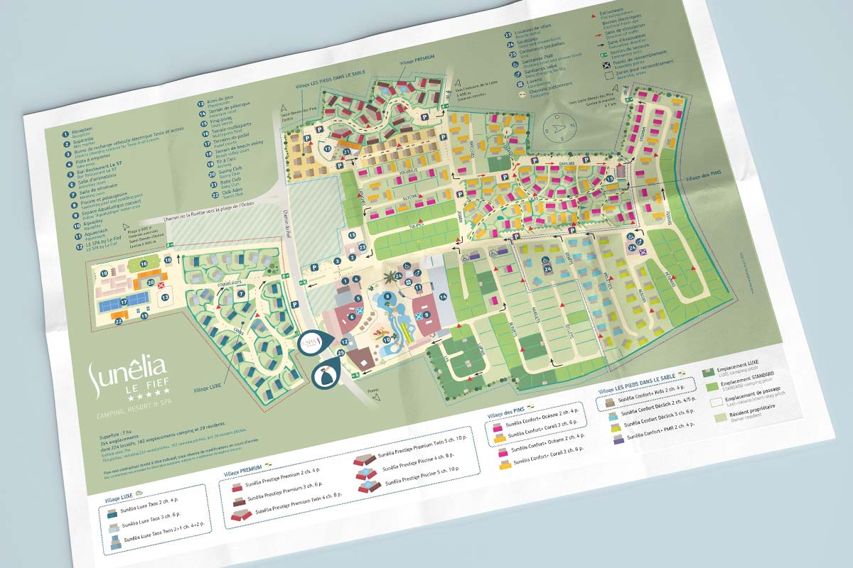 Plattegrond van camping Le Fief