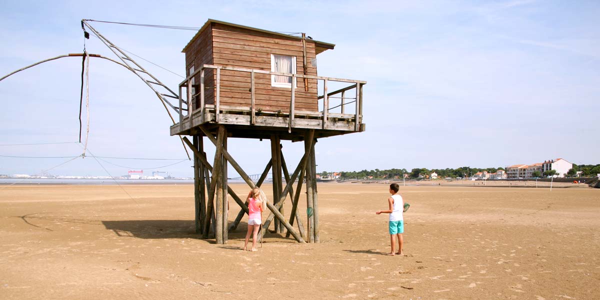 Carrelet de pêche près de Saint-Brevin en Bretagne sud