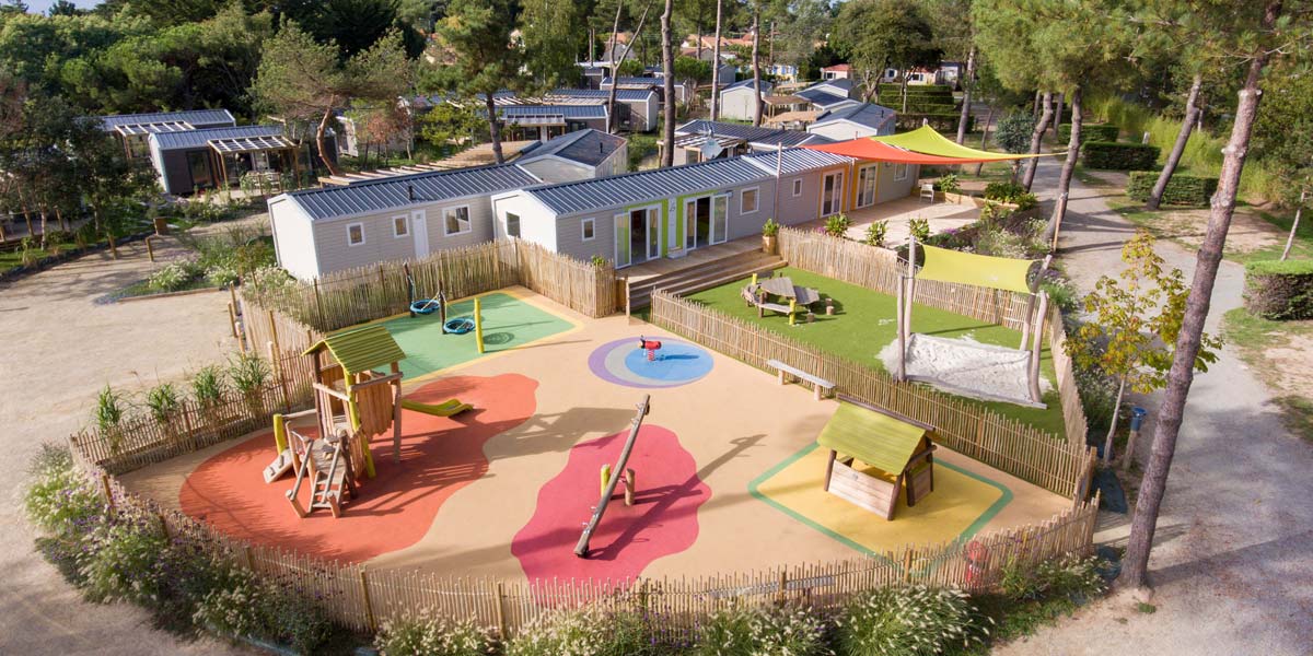 The baby club playground at Le Fief campsite in Loire-Atlantique