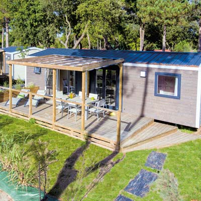 Mobile home for family at Le Fief campsite in Saint-Brevin