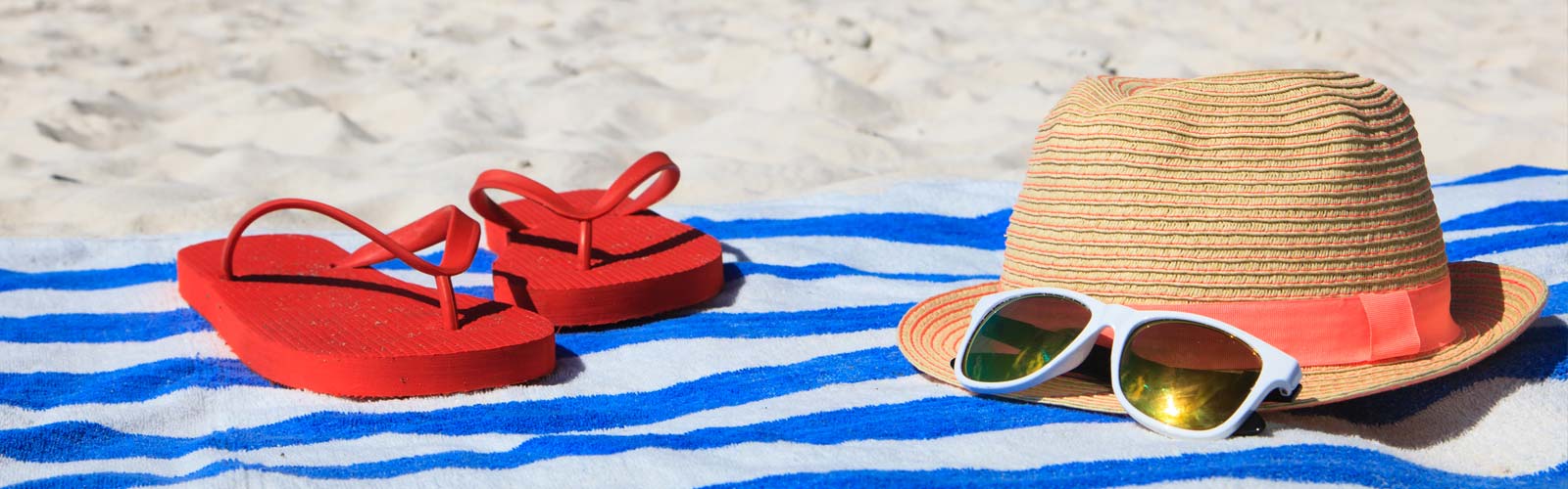 Een strandlaken op een strand van Saint-Brevin bij camping Le Fief