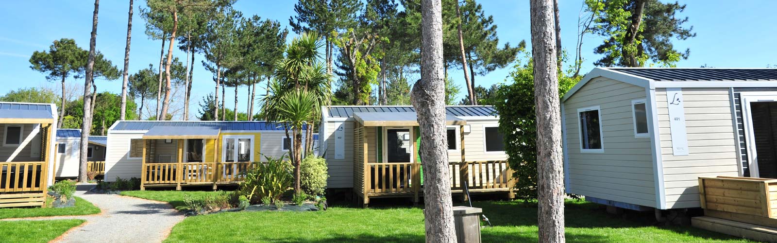 Luxus- und Komfortmobilheime auf dem Campingplatz Le Fief in Loire-Atlantique